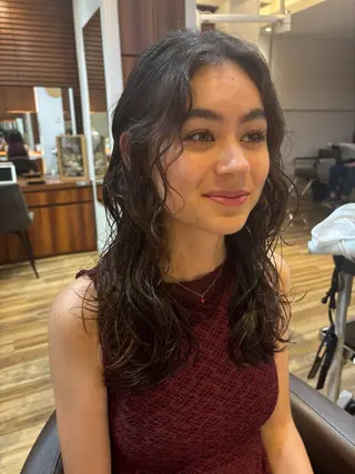 セミロング パーマ 池田理紗/ bob/メンズカットのヘアスタイル