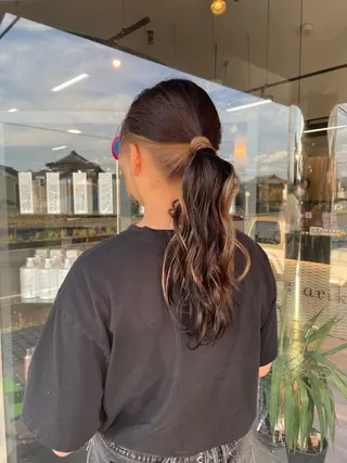 ロング カラー マキノ キョウカのヘアスタイル
