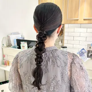 ロング カラー ヘアアレンジ 吉水 彩乃 /ボブ/艶感カラーのヘアスタイル