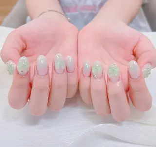ネイル candy nail 韓国風ワンホンネイルのネイルデザイン
