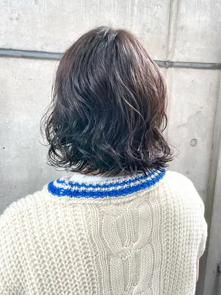 ミディアム カラー パーマ 銀座No.1髪質改善 縮毛矯正/本木のヘアスタイル