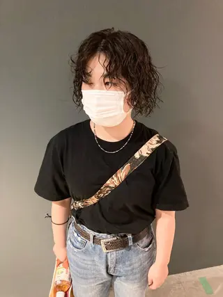 ショート パーマ スキバサミを使わない カット🌼唯🌼のヘアスタイル