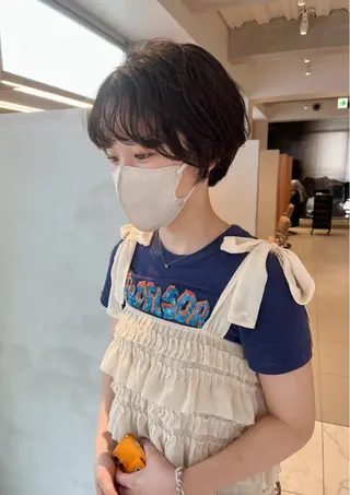ショート パーマ ひかり／ベージュ ／似合わせカットのヘアスタイル