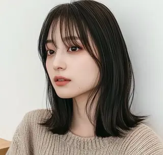 ミディアム カラー ブリーチなしWカラー 超特化/YURAのヘアスタイル