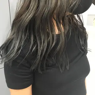 セミロング カラー 狩野 羅夢のヘアスタイル
