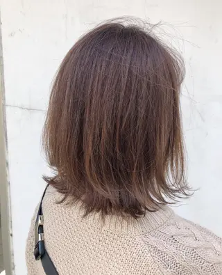 ミディアム カラー パーマ ヘアアレンジ 【白髪ぼかし 専門GBG】自由が丘のヘアスタイル