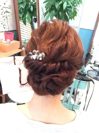 ショート ミディアム セミロング ロング カラー パーマ ヘアアレンジ メンズ 早朝✨ヘアセット 着付け/清水玲歌のヘアスタイル