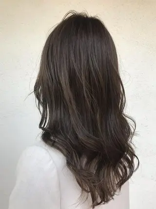 ロング カラー ニュアンスパーマ/ レイヤー/茶屋町のヘアスタイル
