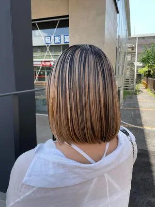 ミディアム カラー 横山 亮太のヘアスタイル