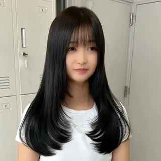 ロング カラー 加藤 広夢のヘアスタイル