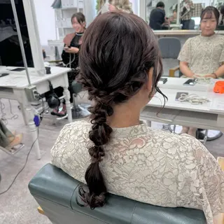 ロング ヘアアレンジ JUNSHIN🦋 ヘアセット／カラーのヘアスタイル