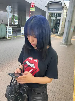 ミディアム 韓国ボブ/縮毛矯正 /レイヤーカットのヘアスタイル