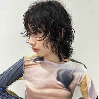 パーマ Hiroto/表参道 /暗髪/モード♠️のヘアスタイル