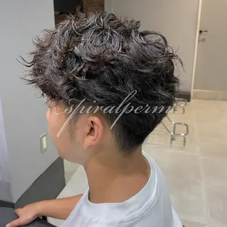 ショート パーマ メンズ わたなべ りょうのヘアスタイル