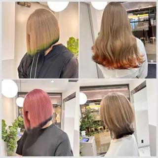 ミディアム カラー 薄田 珠美のヘアスタイル