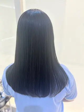 セミロング カラー 縮毛矯正/髪質改善/ 艶髪ササキナツミのヘアスタイル