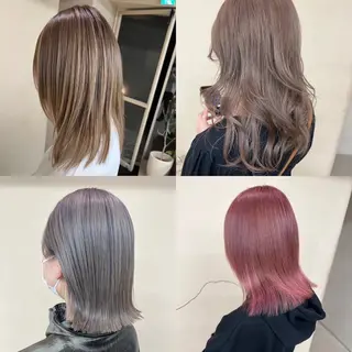 カラー kento レイヤーカットのヘアスタイル