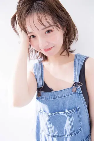 セミロング カラー ヘアアレンジ Hiroshi ヒロシのヘアスタイル