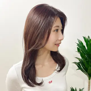 ミディアム カラー ヘアアレンジ HIROKO / 透明感暖色カラー🎀のヘアスタイル