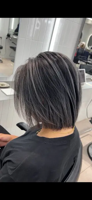 ミディアム カラー 表参道/ハイライト バレイヤージュのヘアスタイル