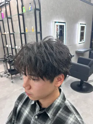ショート カラー パーマ メンズ メンズ特化 👑YUTAのヘアスタイル