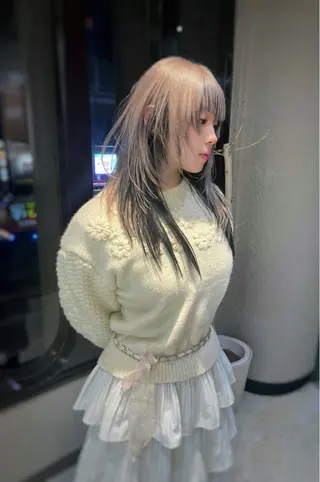 ロング カラー 💖艶ハイトーン髪質 改善💖ケンシンのヘアスタイル