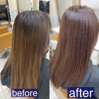 セミロング 中顔面短縮 顔まわり新田大翔のヘアスタイル