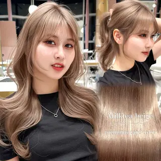 ロング カラー 🇰🇷韓国風くびれ ヘア🇰🇷中村優大のヘアスタイル
