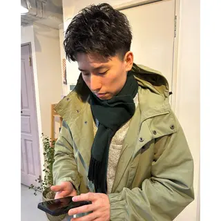 ショート パーマ メンズ 💈メンズ短髪特化 ✂︎伊藤大輝💈のヘアスタイル