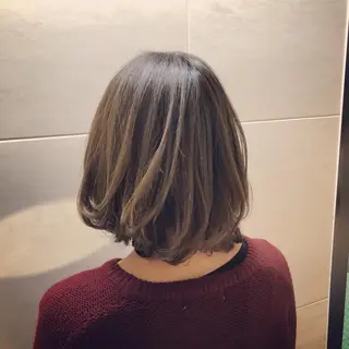ミディアム カラー パーマ 髪質改善🌈縮毛矯正 荻原　達矢のヘアスタイル