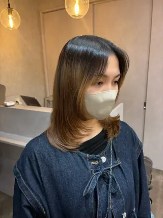 ミディアム 💜髪質改善/ 艶カラー/ミナ🩷のヘアスタイル