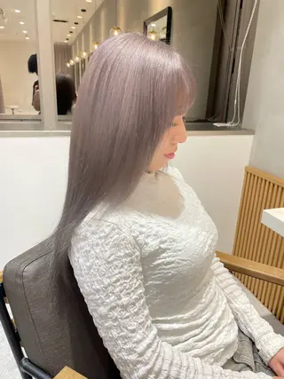 カラー 🌟透明感カラー× 小顔カット いっせいのヘアスタイル