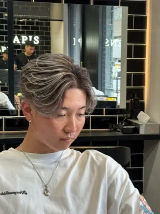ショート カラー メンズ 【men's Lapis横浜】海人のヘアスタイル