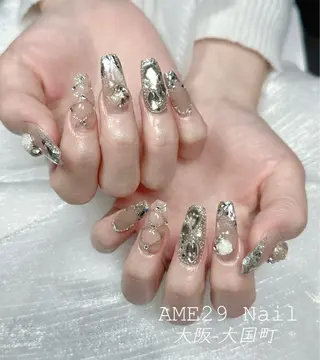 ロング AME29 Nail ネイルサロンのネイルデザイン