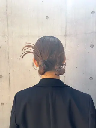 セミロング ヘアアレンジ 【表参道】Ruri デジタルパーマのヘアスタイル