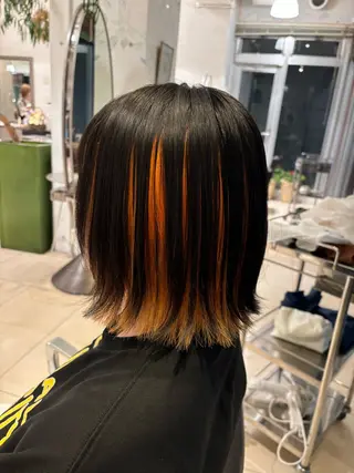 ミディアム カラー 橋田 恵美のヘアスタイル