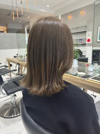 ミディアム オリーブ カラー✨有坂映哉のヘアスタイル