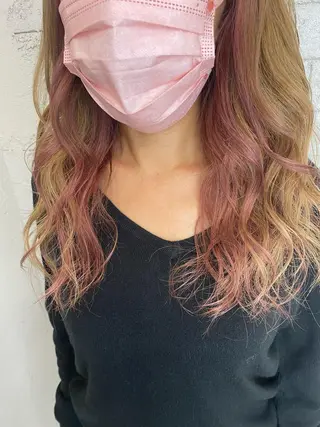 セミロング カラー 🦋YUI 髪質改善 ブリーチ　着付け🦋のヘアスタイル