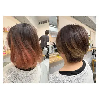 ショート レイヤーカット・ 縮毛矯正 星野のヘアスタイル