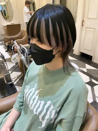 ショート カラー ゆう🫧 透明感/ハイトーンのヘアスタイル