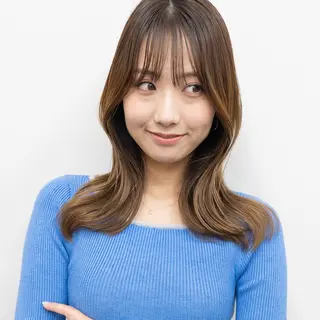 ロング カラー 天王寺韓国ヘア 小山歓実のヘアスタイル