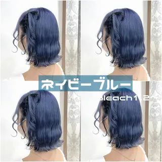 ミディアム カラー ヘアアレンジ 渋谷🩶ハイトーン 🩶FUMUのヘアスタイル