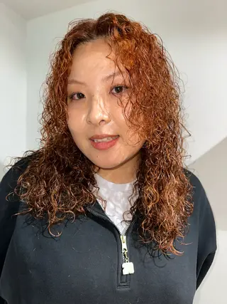 セミロング カラー パーマ 🎀オイダイラ モモカ🎀のヘアスタイル