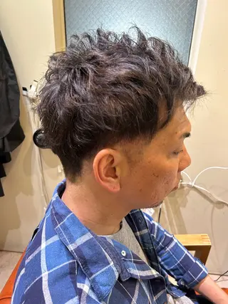ショート カラー パーマ メンズ 久木原 ゆりのヘアスタイル