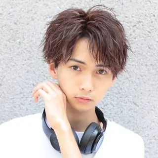 パーマ メンズ 札幌No.1フェザー KAITOのヘアスタイル