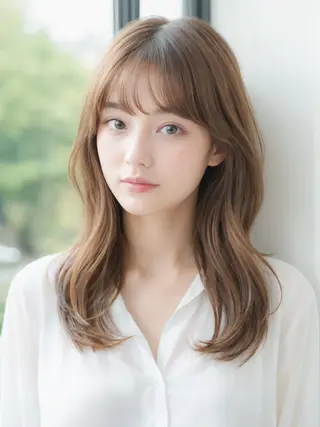 セミロング カラー 小松崎 友宏のヘアスタイル