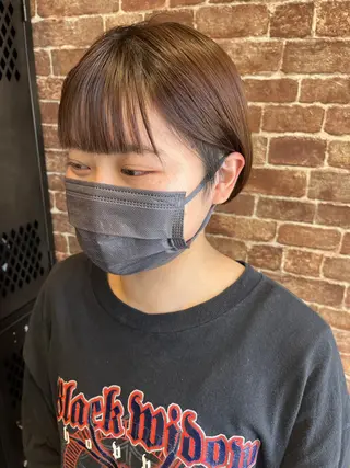 ショート カラー パーマ ヘアアレンジ メンズ キッズ ネイル マツエク・マツパ アイブロウ 久木原 ゆりのヘアスタイル