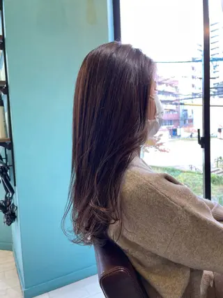 ロング カラー 末石 智のヘアスタイル