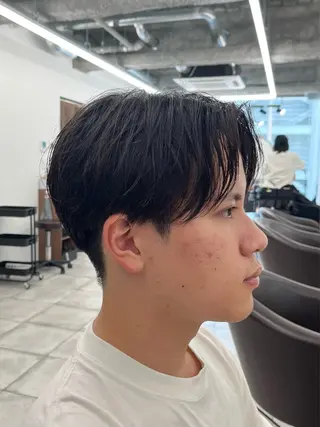 ショート カラー パーマ メンズ 🏆メンズヘア特化 🥇代表りんぺーのヘアスタイル