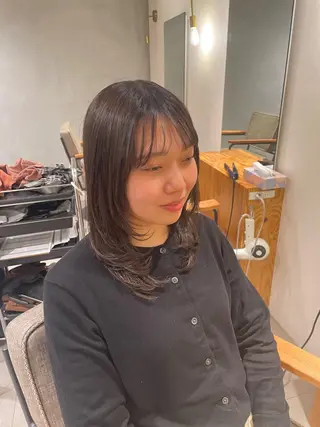 ミディアム カラー ENN藤本 大輝艶感カラーのヘアスタイル